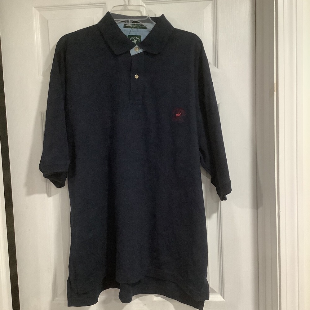 BEVERLY HILLS Polo MEN POLO CLUB brand royal blue long sleeve shirt  size XL